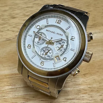 Michael Kors Quartz Watch MK-8283 Dual Tone Chronograph Analog New Battery 6.5  • $37.99