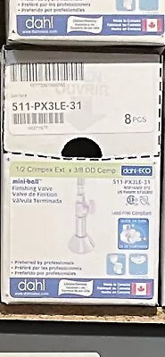 (14) Dahl 511-PX3LE-31 Straight Finishing Valve 1/2 Crimper Ext X 3/8 OD Comp • $280