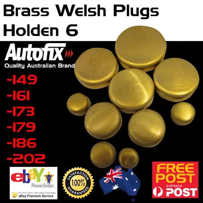 Brass Welch Welsh Freeze Core Plug Kit Holden 6 Red Motor 149 161 179 186 202 • $39.95