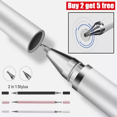 2in1 Stylus Touch Screen Pen Pencil For IPhone IOS IPad Samsung Drawing Tablet • £2.74