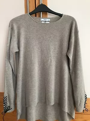 Mango Suit Women's Taupe Lightweight Wool Blend Jumper Size S • £16