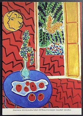 Red Interior Still Life On Blue Table Henri Matisse Art Postcard Unposted Unused • $1.95