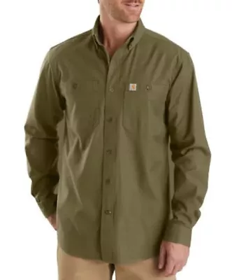 Carhartt Long Sleeve Button Up Shirt Original Fit Dark Green Men’s Size 4XL NEW • $49.99