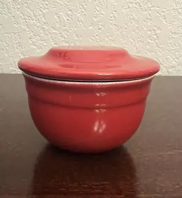 Emile Henry Red Butter Bell Pot Keeper Crock - Glossy Ceramic - France • $15