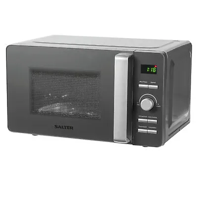 Salter 20L Digital Microwave 60-Min Timer 27cm Turntable LED Display Cosmos Grey • £80.99