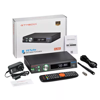 GTMEDIA V8 Turbo HD DVB-S2/S2X/T2 Digital Satellite Receiver Sat TV Box Youtube • $61.99