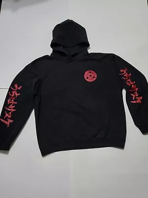 Naruto Shippuden Sasuke Uchiha Sharingan Sweatshirt Hoodie Sz Medium  • $25