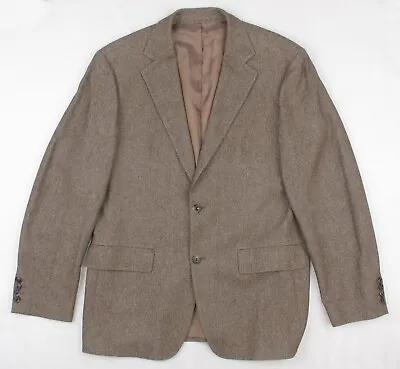 HUGO BOSS MAXWELL Men's Brown Wool Silk Suit Jacket Blazer Sport Coat 50 UK 40 ' • £65.30