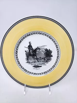 Villeroy & Boch Auden Chasse Black White Yellow: Dinner Plate  10 5/8  • $35