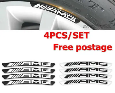 4Pcs Mercedes Benz AMG Edition Sport Wheels Badge 3D Sticker Emblem Decoration • $18.99