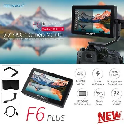 $234.26 • Buy FEELWORLD F6 Plus 5.5 Inch Camera Field Monitor 3D LUT Touch Screen 4K HDMI HDR