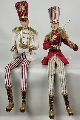 Large Posable Christmas Marching Band Soldier Shelf Sitters Violin Cymbals 26  • $50