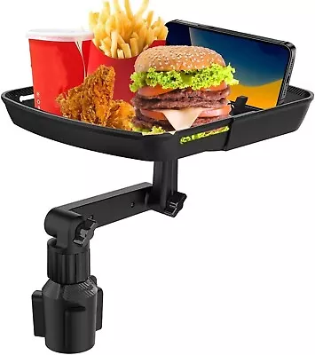 Larger Cup Holder Tray 10 Inch Car Food Tray For Eating Detachable 3 In 1 Car • $32.50