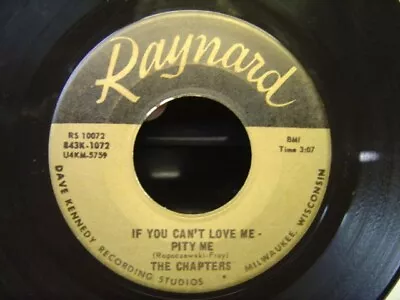 The Chapters - If You Can't Love Me Pity Me  / Without You -  GARAGE SOUL MOD • $22.50