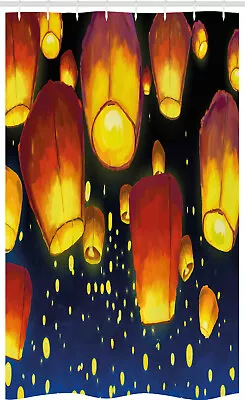 £14.99 • Buy Lantern Stall Shower Curtain Floating Fanoos Chinese