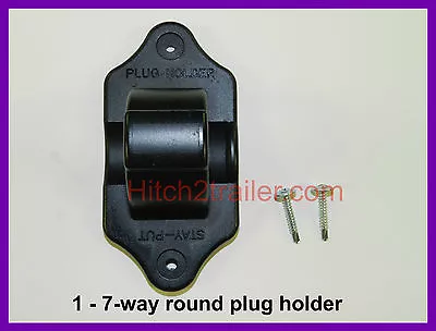 7-Way Plug Holder Stay Put Trailer Camper RV Boat Tow-ready Mount Electrical • $7.99