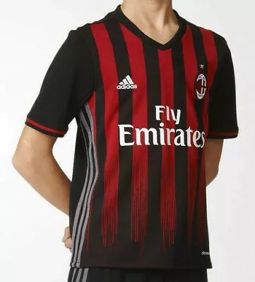 6323 Adidas Acm AC Milan Football Shirt Race Home 2016 Child Jr AI6902 Serie A • $89.55