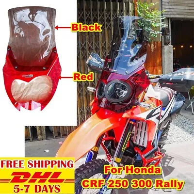 R6 Red Windshield Windscreen Honda For CRF 250 300 Rally Fit Deflector Screen • $218.41