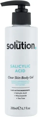 Body Acne Gel Back Acne Treatment 200ml  Salicylic Acid Clear Spots Skin Care • £17.95