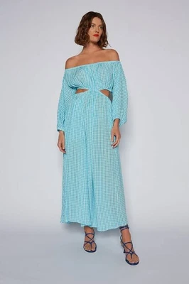 $350 • Buy Scanlan And Theodore Sky Gingham Cut Out Dress Size 10