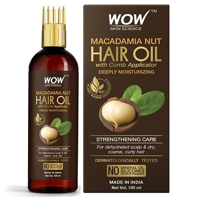£13.30 • Buy WOW Skin Science Macadamia Hair Oil -with Comb 100ml