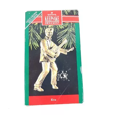 1992 Elvis Presley Hallmark Keepsake Brass-Plated 5  Christmas Ornament Vintage • $11.04