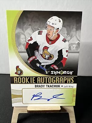 Brady Tkachuk 2018-19 Upper Deck Synergy RC Rookie Autographs #A-BT Senators NHL • £40