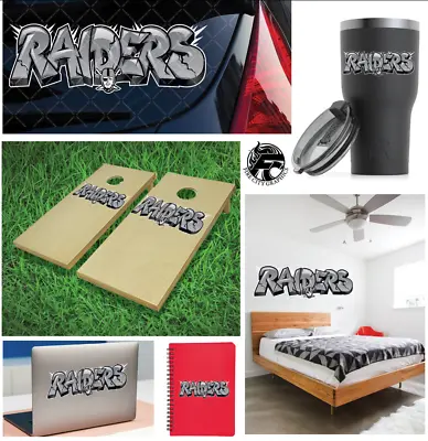 Raiders Graffiti Sticker Decal Car Truck Window Wall Laptop Bumper Phone Body • $5