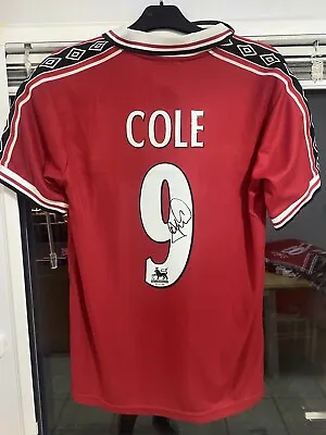 Andy Cole Signed Man Utd Shirt With COA • £140