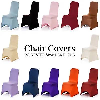 Dining Room Chair Covers Slip SEAT Cover Stretch Removable Wedding Party • £2.59