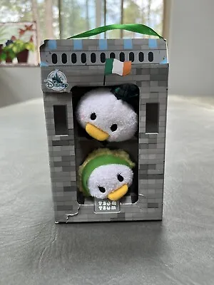 Disney Store Tsum Tsum 3.5  Donald & Daisy Duck Ireland Gift Box Plush Set NEW • $18