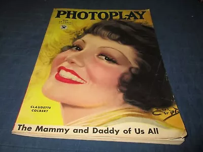 Photoplay Magazine-may 1934-claudette Colbert-greta Garbo-gloria Stuart & More • $6.50