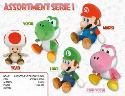 Official World Of Nintendo Series 1 Super Mario Luigi Yoshi Toad Plush Toys New • £12.95