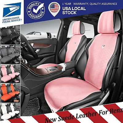 2024 NEW Suede Leather Car Seat Cover 2 Front/Full Set Cushion For Mercedes-Benz • $109.43