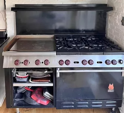 Elite Wolf 60  6-Burner Commercial Gas Range Cooktop/Griddle 28  Oven • $5900