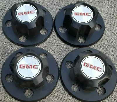 4 Pc NOS GM OEM 1985-1995 GMC SAFARI ASTRO VAN BLACK STEEL WHEEL HUB CENTER CAPS • $17.62