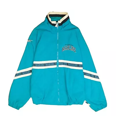 Vintage Florida Marlins Starter Windbreaker Light Jacket Size Large 90s MLB • $42.50