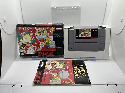 Krusty's Super Fun House Super Nintendo SNES  CIB Complete W/ Manual & Protector • $71.95