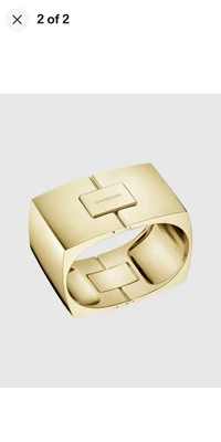 £27.50 • Buy Calvin Klein ASSERTIVE Hinged Square Gold Plated Bracelet KJAHJD10010S