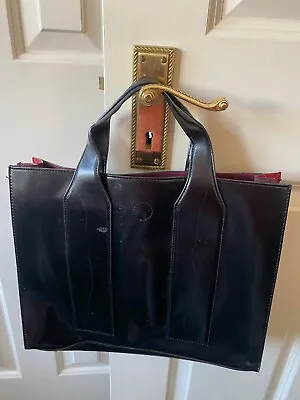 Marks & Spencer Women’s Stylish Black Leather Like Brief Case Handbag Laptop Bag • £18.99