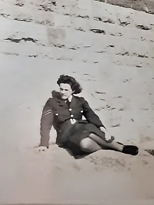 1943 B&w-wwii Militaria Photo Memorabilia~female Soldier Royal Airforce War Hero • £25.99