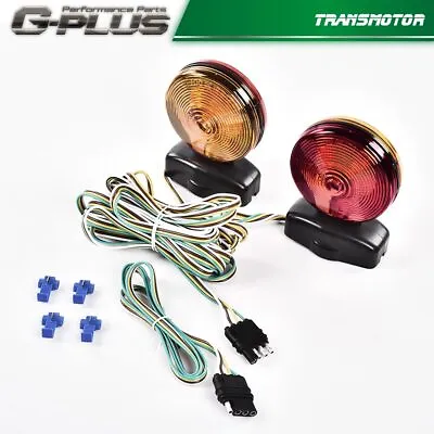 12V Magnetic Towing Tow Light Kit Trailer RV Tow Dolly Tail Towed Car Boat Truck • $19