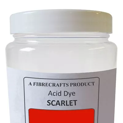 50g Fibrecrafts Acid Dye - Scarlet - 100% Dye Stuff For Silk Wool Nylon • £7.75
