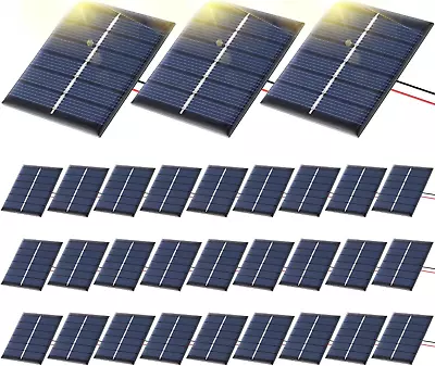 30 PCS Small Solar Panels3V 120MA Mini Polycrystalline Solar Cells DIY System Ki • $37.69