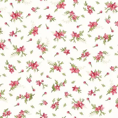 Heather Floral Tiny Flowers Cream By Maywood Studio Cotton Fabric By The Yard • $16.99