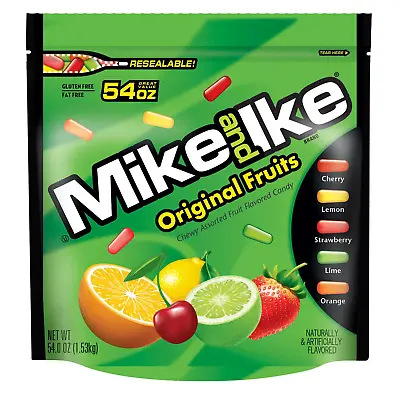 Mike And Ike Chewy Assorted Original Fruits (54 Oz.) $22.87 FREE SHIPPING!! • $22.87