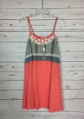 Ya Los Angeles Boutique Women's M Medium Coral Sleeveless Cute Dress NEW TAGS • $20