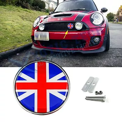 For MINI Cooper Exotic Look Accessories Union Jack Flag Style Front Grille Badge • $14.98