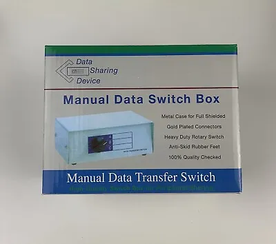 Data Sharing Device DW-HD15AB VGA Manual Transfer Switch Box DE-15 • $15