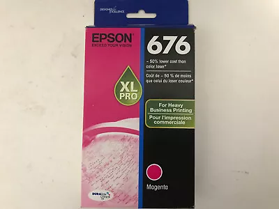 Epson 676XL Pro Magenta Ink Cartridge Genuine Original NIB Expired 01/24 • $7.95